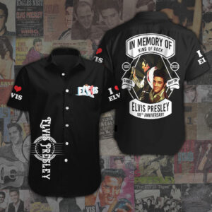 Elvis Presley Short Sleeve Button-Down Shirt - ANHNV 1833