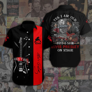 Elvis Presley Short Sleeve Button-Down Shirt - ANHNV 1876