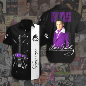 Elvis Presley Short Sleeve Button-Down Shirt - ANHNV 3114
