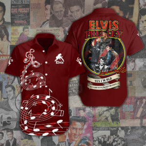 Elvis Presley Short Sleeve Button-Down Shirt – ANHNV 3152