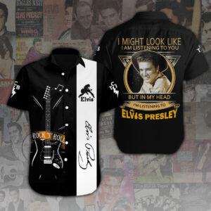 Elvis Presley Short Sleeve Button-Down Shirt - ANHNV 3314