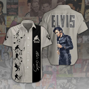 Elvis Presley Short Sleeve Button-Down Shirt - ANHNV 3552