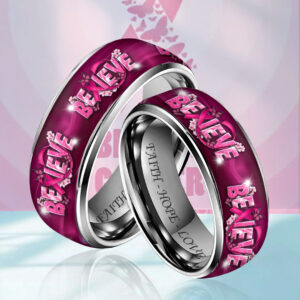 Breast Cancer Awareness Custom Alloy Ring - TMTHU650