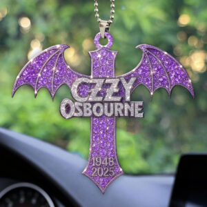 Black Sabbath x Ozzy Osbourne Custom shape 2-sided Acrylic Car Ornament - GNE 4127