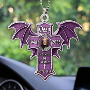 Black Sabbath x Ozzy Osbourne Custom shape 2-sided Acrylic Car Ornament - HOATT 12018