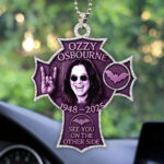 Black Sabbath x Ozzy Osbourne Custom shape 2-sided Acrylic Car Ornament - HOATT 12104