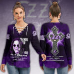 Black Sabbath x Ozzy Osbourne Women’s Long Sleeve Neckline Tie Sweatshirt – HOATT12471