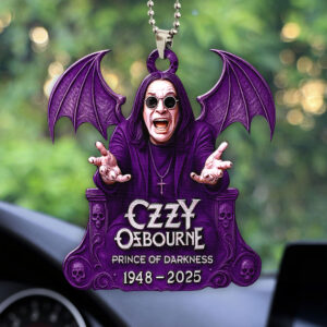 Black Sabbath x Ozzy Osbourne Custom shape 2-sided Acrylic Car Ornament - GNE 4126