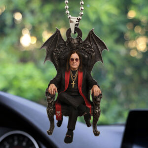 Black Sabbath x Ozzy Osbourne Custom shape 2-sided Acrylic Car Ornament - HOATT 12096