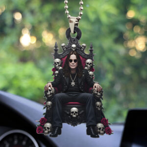Black Sabbath x Ozzy Osbourne Custom shape 2-sided Acrylic Car Ornament - HOATT 12140