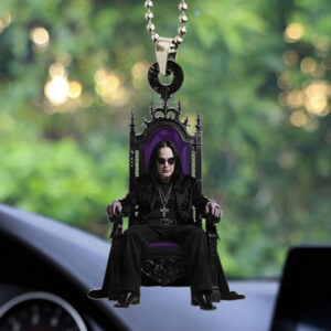 Black Sabbath x Ozzy Osbourne Custom shape 2-sided Acrylic Car Ornament - HOATT 12192