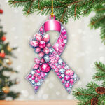 Breast Cancer Awareness Custom Shape 2-Side Printed Acrylic Ornament – GNE 1769