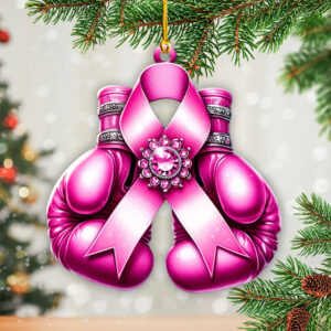 Breast Cancer Awareness Custom Shape 2-Side Printed Acrylic Ornament – GNE 1772