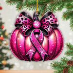 Breast Cancer Awareness Custom Shape 2-Side Printed Acrylic Ornament – GNE 1773