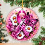 Breast Cancer Awareness Fixed Shape 2-Side Printed Acrylic Ornament - GNE 1783