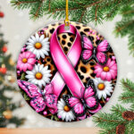 Breast Cancer Awareness Fixed Shape 2-Side Printed Acrylic Ornament - GNE 1786