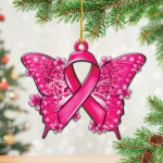 Breast Cancer Awareness Custom Shape 2-Side Printed Acrylic Ornament – HOATT 6633