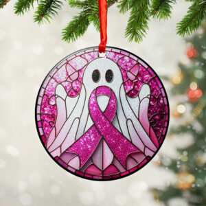 Breast Cancer Awareness Fixed Shape 2-Side Printed Acrylic Ornament - GNE 1776