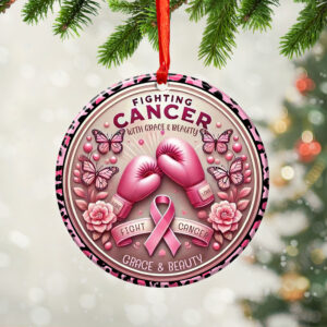 Breast Cancer Awareness Fixed Shape 2-Side Printed Acrylic Ornament - GNE 1791