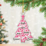 Breast Cancer Awareness Custom Shape Clear 1-Side Printed Acrylic Ornament - HOATT 6695