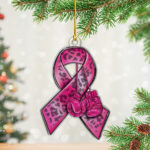 Breast Cancer Awareness Custom Shape Clear 1-Side Printed Acrylic Ornament - HOATT 6715