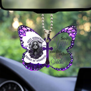 Ozzy Osbourne Custom Shape Clear 1-sided Acrylic Car Ornament - TMTHU498