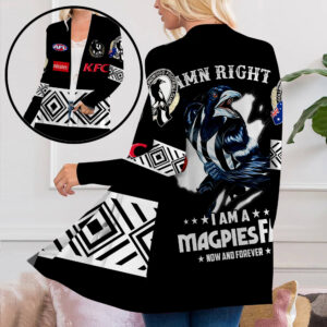 Collingwood FC Women's Patch Pocket Cardigan - TANTN 1605