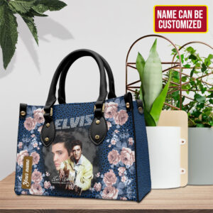 Personalized Elvis Presley Leather Handbag - TMTHU582