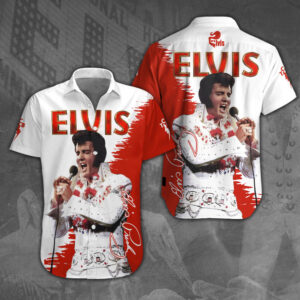 Elvis Presley Short Sleeve Button-Down Shirt - NGHIAVT 0147