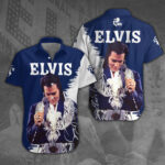 Elvis Presley Short Sleeve Button-Down Shirt - NGHIAVT 0145