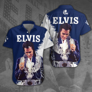 Elvis Presley Short Sleeve Button-Down Shirt - NGHIAVT 0145
