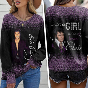 Elvis Presley Round Neck Raglan Sleeve Sweatshirt – HOATT 6731