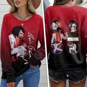 Elvis Presley Round Neck Raglan Sleeve Sweatshirt – HOATT 7183