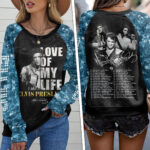 Elvis Presley Round Neck Raglan Sleeve Sweatshirt – HUANNM 4644