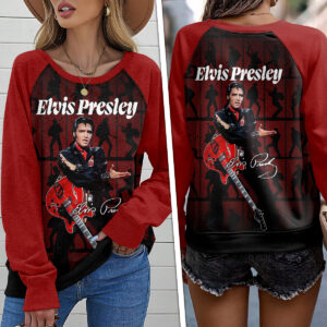 Elvis Presley Round Neck Raglan Sleeve Sweatshirt – HOATT 7028