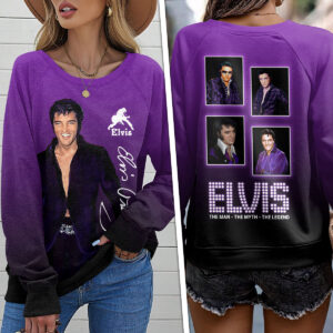 Elvis Presley Round Neck Raglan Sleeve Sweatshirt – HOATT 8061