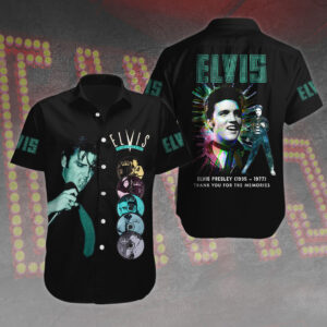 Elvis Presley Short Sleeve Button-Down Shirt - VANDH 1196