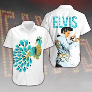 Elvis Presley Short Sleeve Button-Down Shirt - VANDH 2662.2