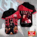 Personalized Elvis Presley Short Sleeve Button-Down Shirt - HUANNM 4599