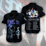 Elvis Presley Short Sleeve Button-Down Shirt - HUANNM 4641