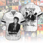 Elvis Presley Short Sleeve Button-Down Shirt - HUANNM 4651