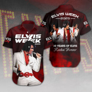 Elvis Presley Short Sleeve Button-Down Shirt – HOATT 11203.1