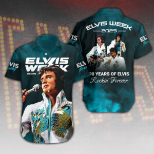 Elvis Presley Short Sleeve Button-Down Shirt – HOATT 11279.1