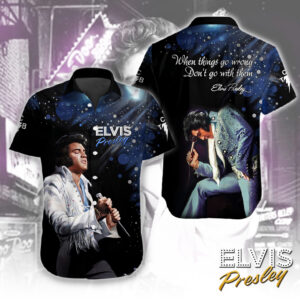 Elvis Presley Short Sleeve Button-Down Shirt - HOATT 5264.1