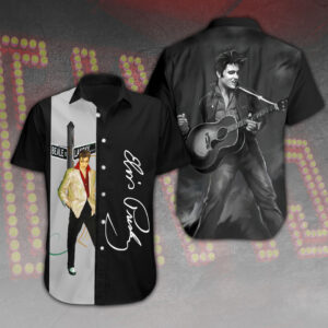 Elvis Presley Short Sleeve Button-Down Shirt - VANDH 2494