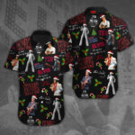 Elvis Presley Short Sleeve Button-Down Shirt - VANDH 889