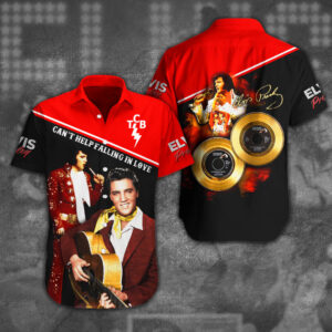 Elvis Presley Short Sleeve Button-Down Shirt - VANDH 1186