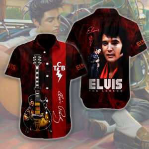 Elvis Presley Short Sleeve Button-Down Shirt - HOATT 5923.1