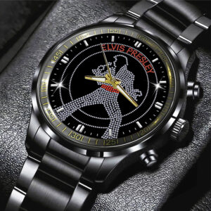 Elvis Presley Black Stainless Steel Watch - GNE 1227