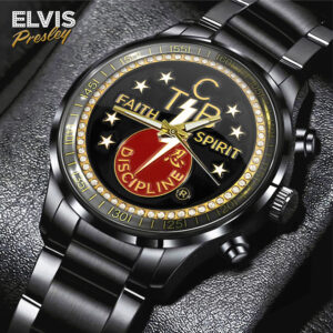Elvis Presley Black Stainless Steel Watch - GNE 3547